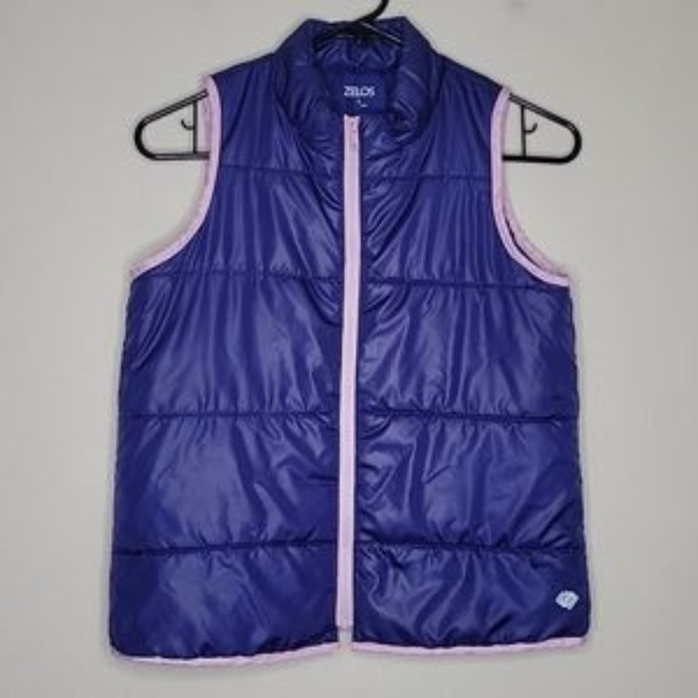 ZELOS Girls Blue & Pink Puffer Vest Size XXL NWT